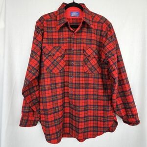 Country Traditionals by Pendleton Virgin Wool Button Up Shirt Men's Size‎ Large